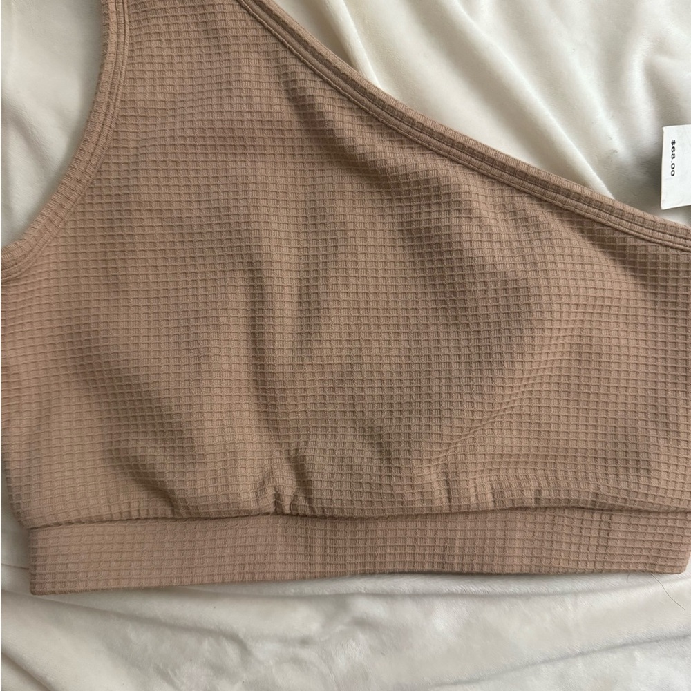 Tan Waffle Knit Crop Top